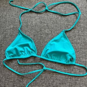 Volcom Turquoise Teal Triangle Bikini Top
